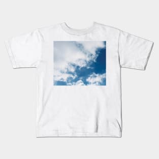 Blue Sky with White Clouds Kids T-Shirt